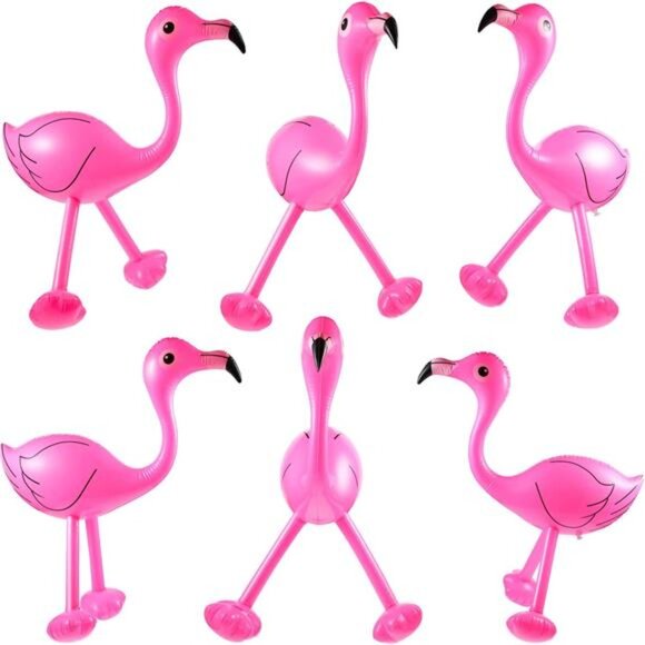 Inflatable Pink Flamingo Inflatable Flamingo Luau Party Accessories - Picture 1 of 7